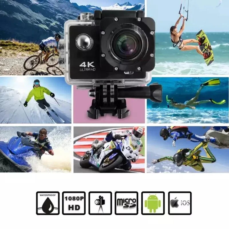 Underwater Camera; Waterproof, 4K Camera 30FPS HD Wide Angle Lens