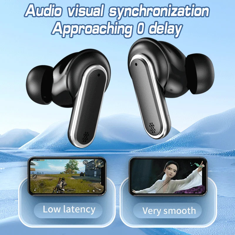 Wireless Bluetooth Headphone ANC Earphones LED Touchscreen