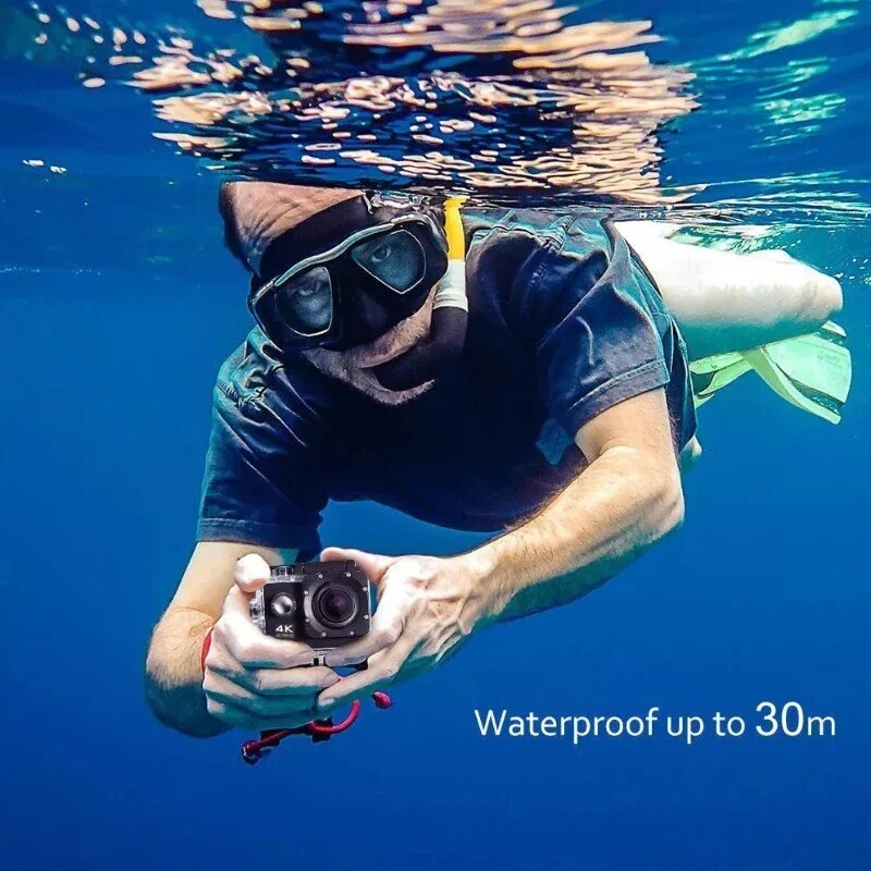 Underwater Camera; Waterproof, 4K Camera 30FPS HD Wide Angle Lens