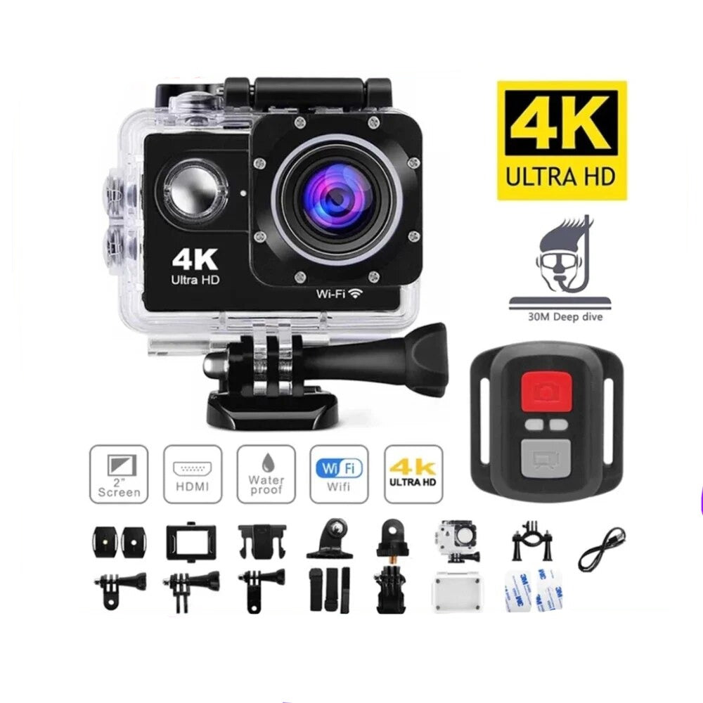 Underwater Camera; Waterproof, 4K Camera 30FPS HD Wide Angle Lens