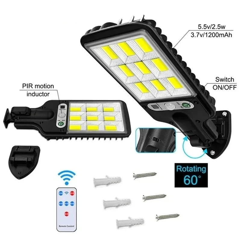 Solar LED Motion Sensor Wall Mount Light, Waterproof