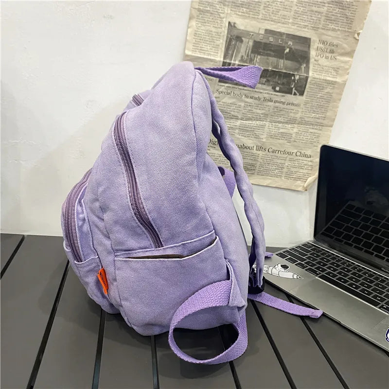 Women Small Backpack Vintage Canvas School Mini Backpack Women