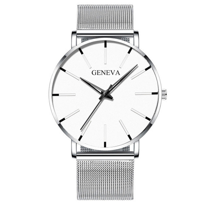 Geneva Minimalist Watch Men Ultra Thin Stainless Steel