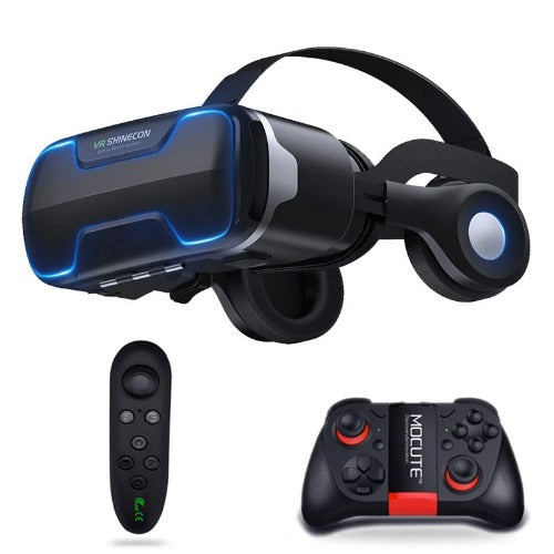 VR Headset 3D Video and Gaming - Virtual Reality Headset - WITH REMOTE & GAME PAD