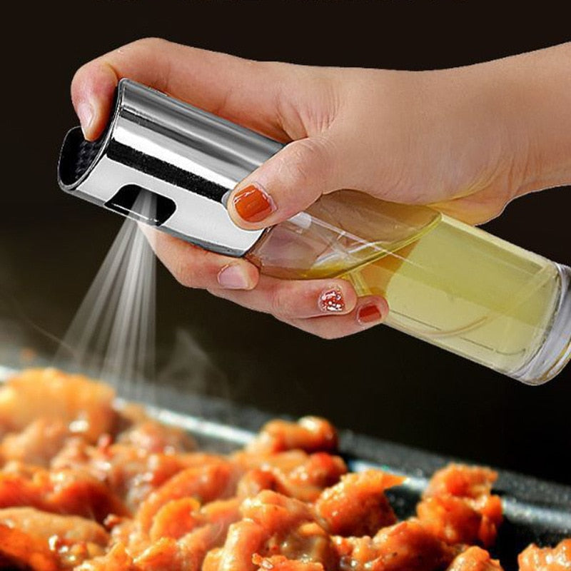 Stainless Steel Olive Oil Sprayer Bottle for Cooking, Baking, Barbecue - Oil and Vinegar