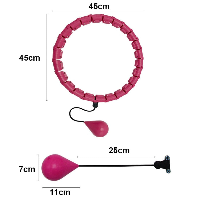 Weighted Hula Hoop, Smart Hola Hoop, Hula Hoop Weighted with 26 Detachable Knots