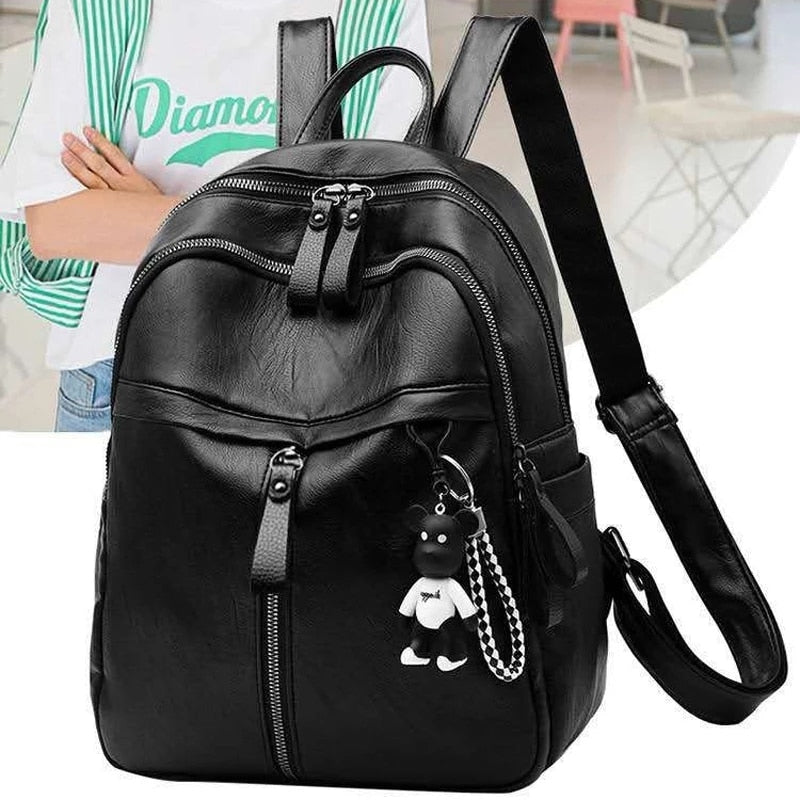 Fashion Woman Backpack High Quality Youth Pu Leather Backpacks