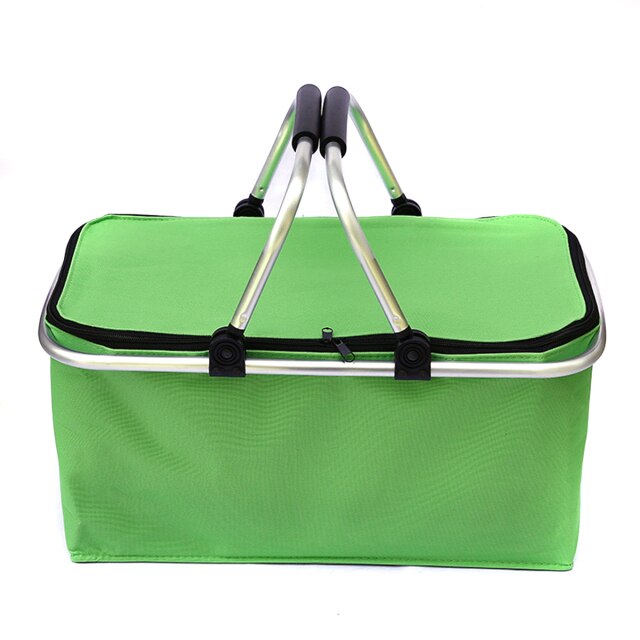 Folding Picnic Camping Basket Insulated Shopping Cooler Home Camping Storage Basket - 30L