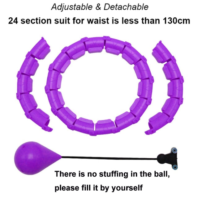 Weighted Hula Hoop, Smart Hola Hoop, Hula Hoop Weighted with 26 Detachable Knots