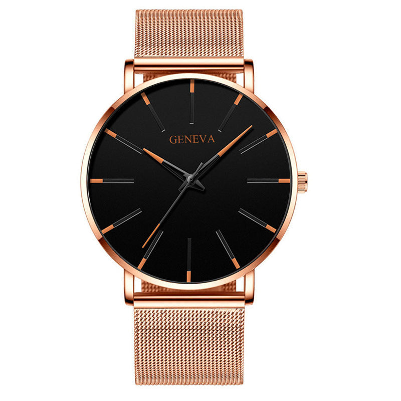 Geneva Minimalist Watch Men Ultra Thin Stainless Steel