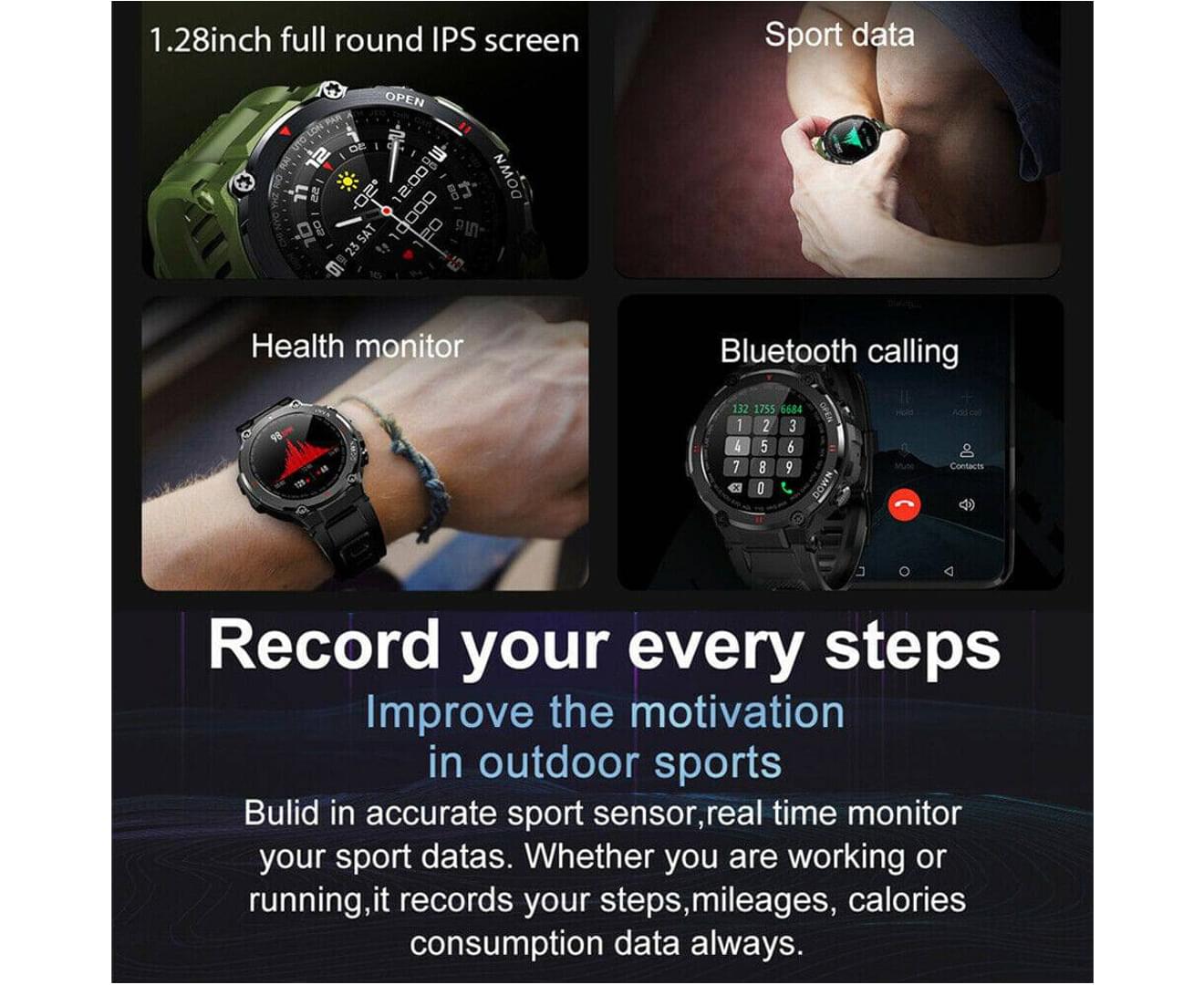 Durable Smart Watch for Men with Bluetooth Call