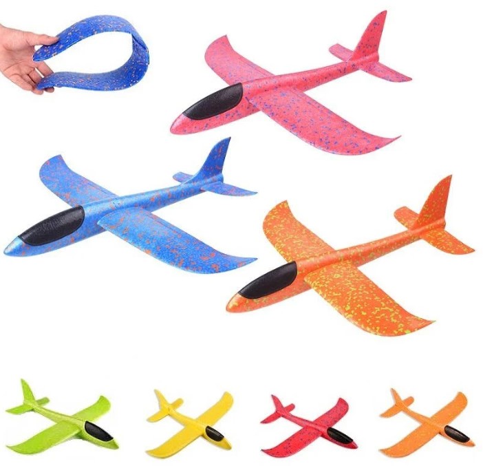 Big Foam Plane Glider Hand Throw Airplane Light Inertial Planes Outdoor Launch Kids Toys