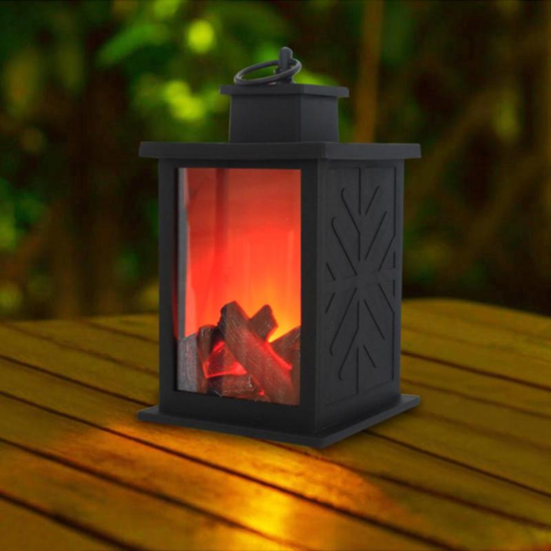 LED Flame Lantern Lamps Simulated Fireplace