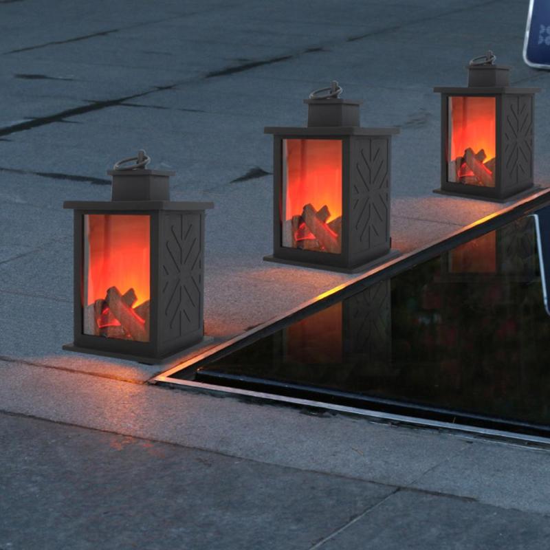 LED Flame Lantern Lamps Simulated Fireplace