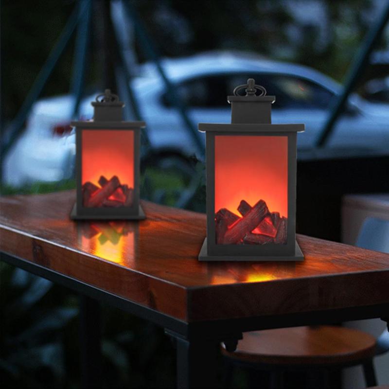 LED Flame Lantern Lamps Simulated Fireplace