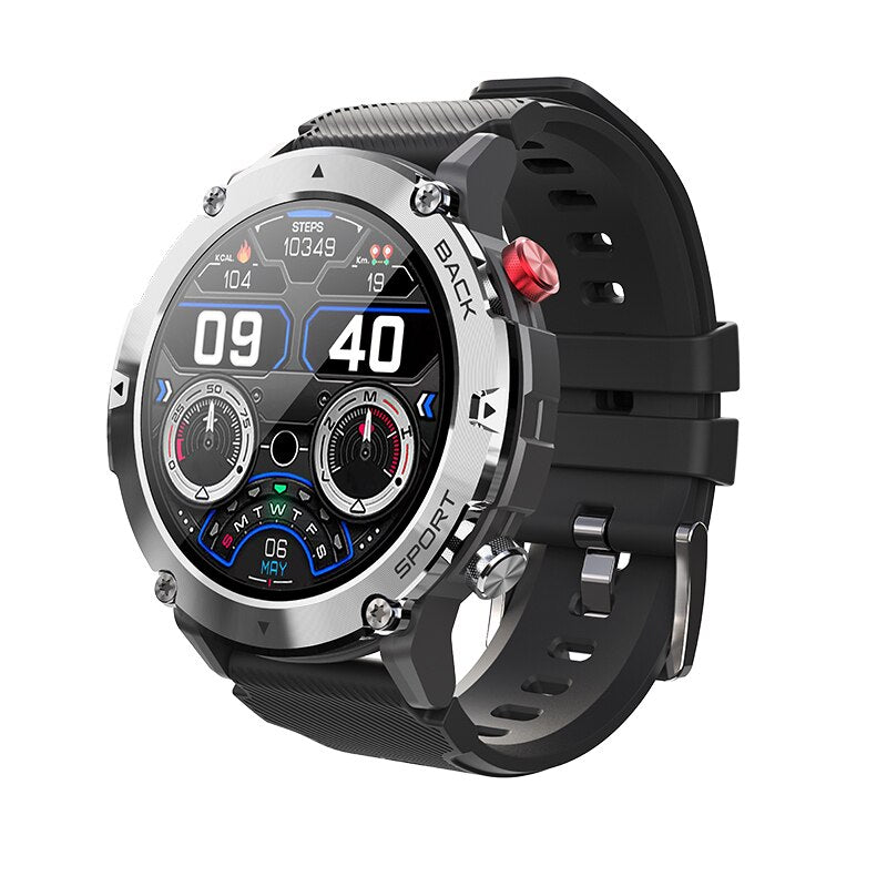 Military C21 Smart Watch Men Bluetooth 5ATM Waterproof Sport Wrist Smartwatch, Android/iOS