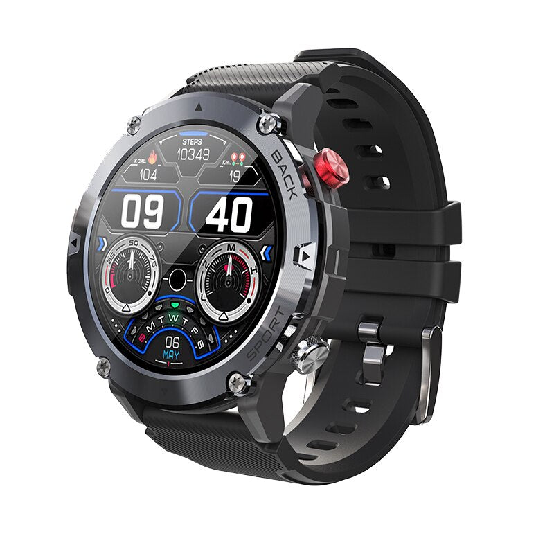 Military C21 Smart Watch Men Bluetooth 5ATM Waterproof Sport Wrist Smartwatch, Android/iOS