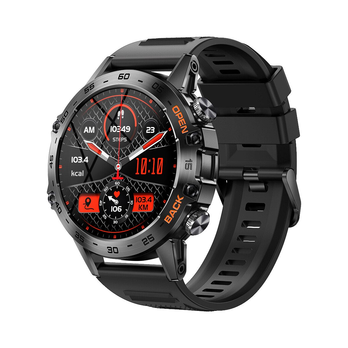 Sports Smart Watch for Men and Women K52 Bluetooth 1.39inch 400mAh Long Standby Heart Rate Blood Oxygen