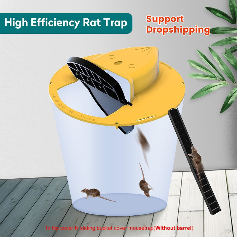 Smart Mouse Trap Slide Bucket Lid Flip Slide Rat Trap