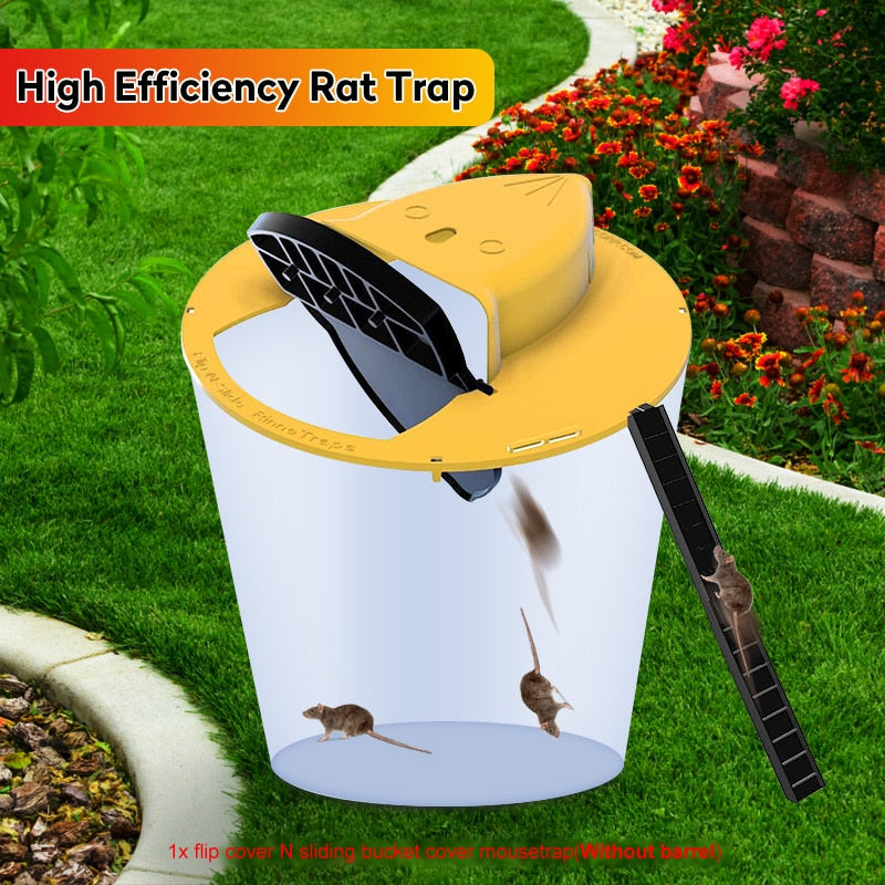 Smart Mouse Trap Slide Bucket Lid Flip Slide Rat Trap