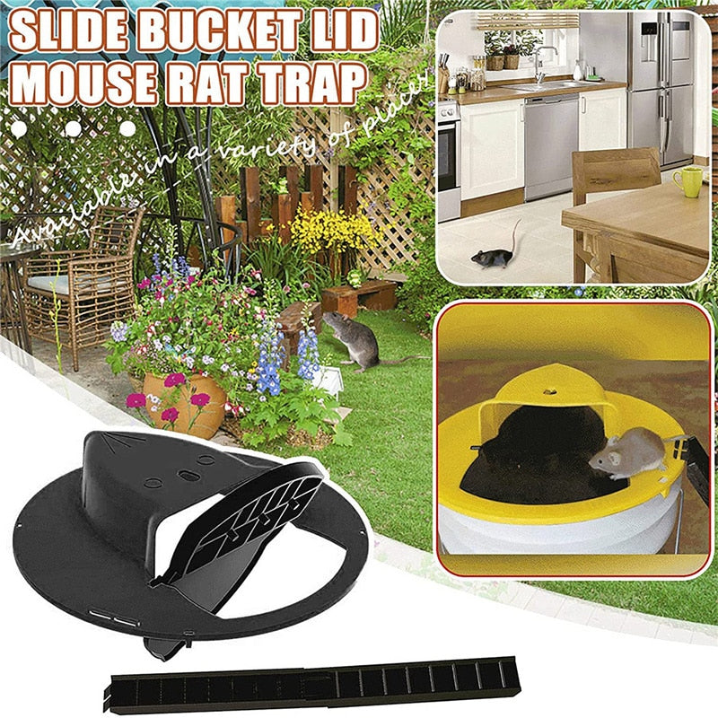 Smart Mouse Trap Slide Bucket Lid Flip Slide Rat Trap