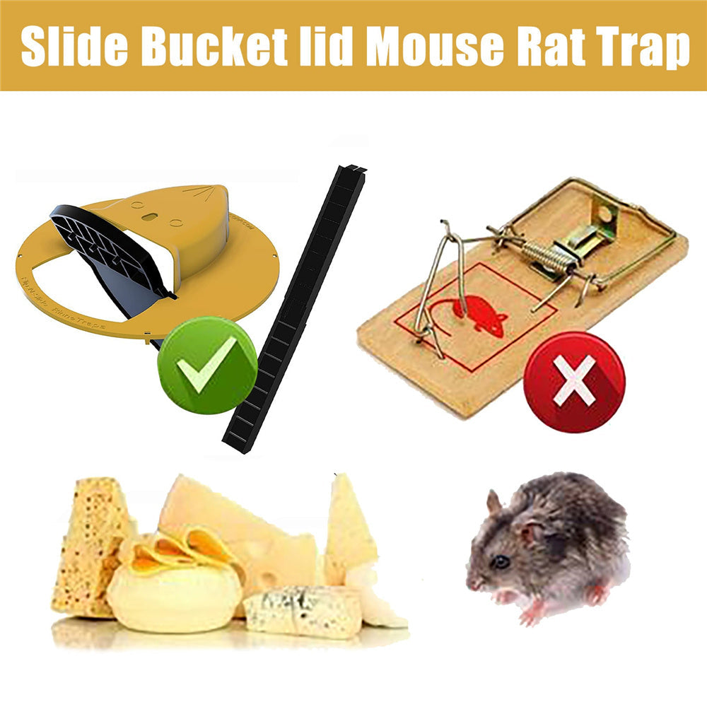 Smart Mouse Trap Slide Bucket Lid Flip Slide Rat Trap