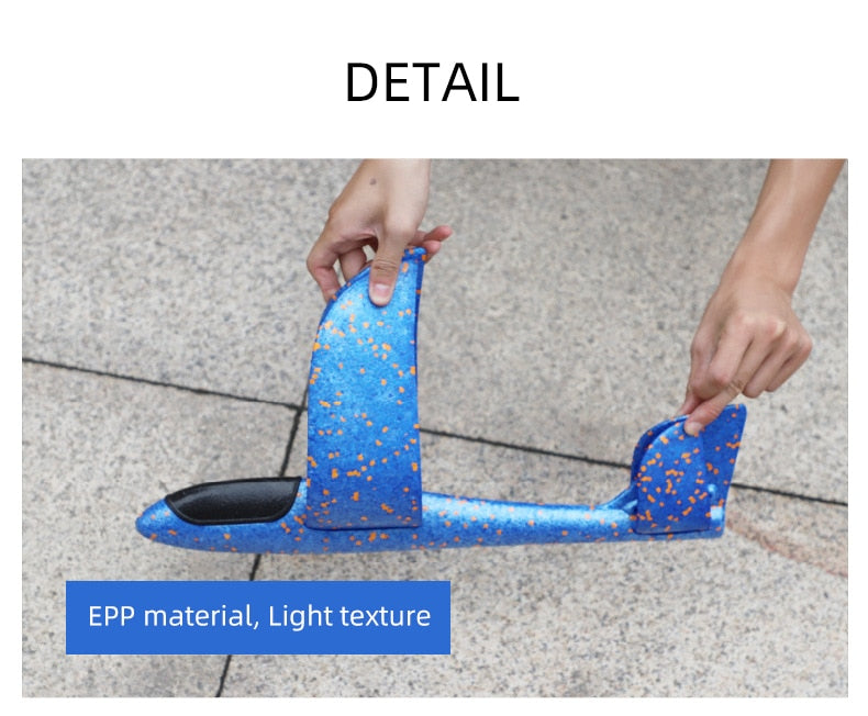 Big Foam Plane Glider Hand Throw Airplane Light Inertial Planes Outdoor Launch Kids Toys