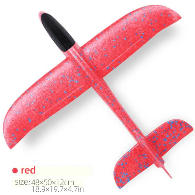 Big Foam Plane Glider Hand Throw Airplane Light Inertial Planes Outdoor Launch Kids Toys