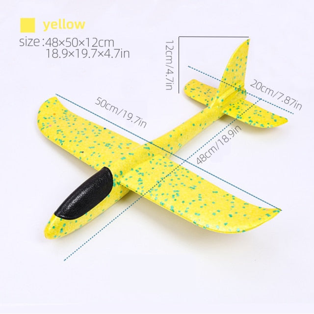 Big Foam Plane Glider Hand Throw Airplane Light Inertial Planes Outdoor Launch Kids Toys