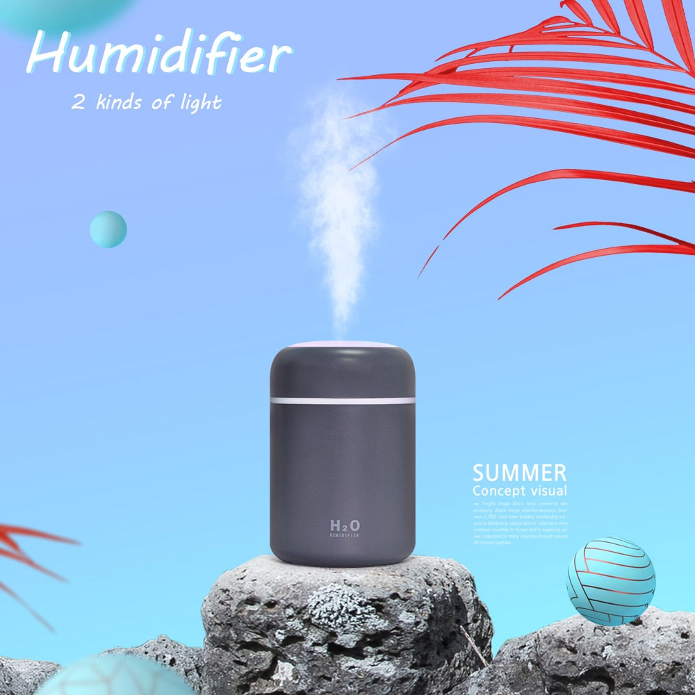 Humidifier Portable USB Ultrasonic Colorful Cup Aroma Diffuser Cool Mist Maker Air Humidifier Purifier With Light For Car Home