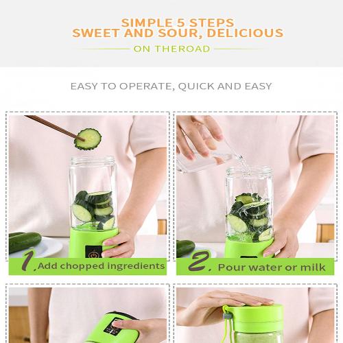 Portable Blender Electric Juicer Blender USB Blender Mini Food Processor Smoothie Blender Personal Handheld Mixer