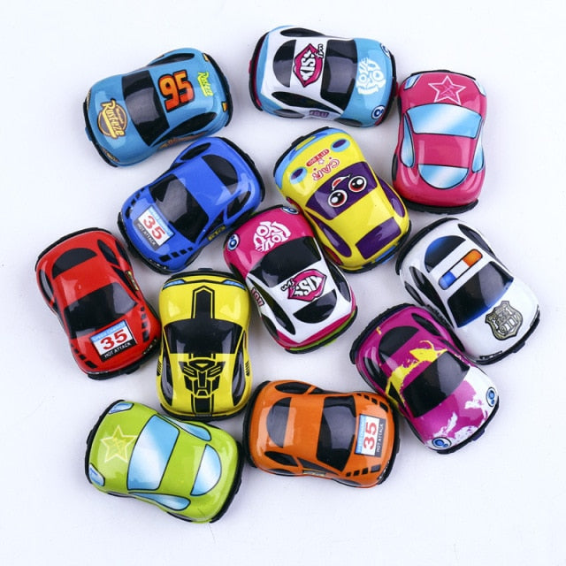 6pcs Car Model Toy Pull Back Car Toys Mobile Vehicle Fire Truck Taxi Model Kid Mini Cars Boy Toys Gift Diecasts Toy for Children