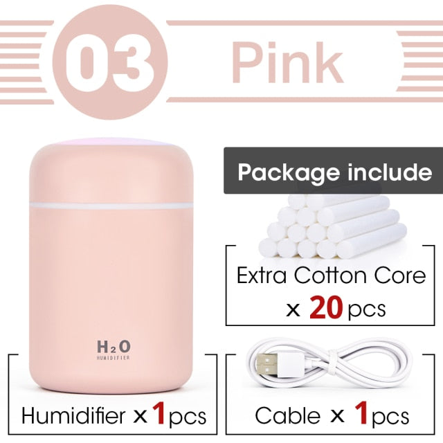 Humidifier Portable USB Ultrasonic Colorful Cup Aroma Diffuser Cool Mist Maker Air Humidifier Purifier With Light For Car Home