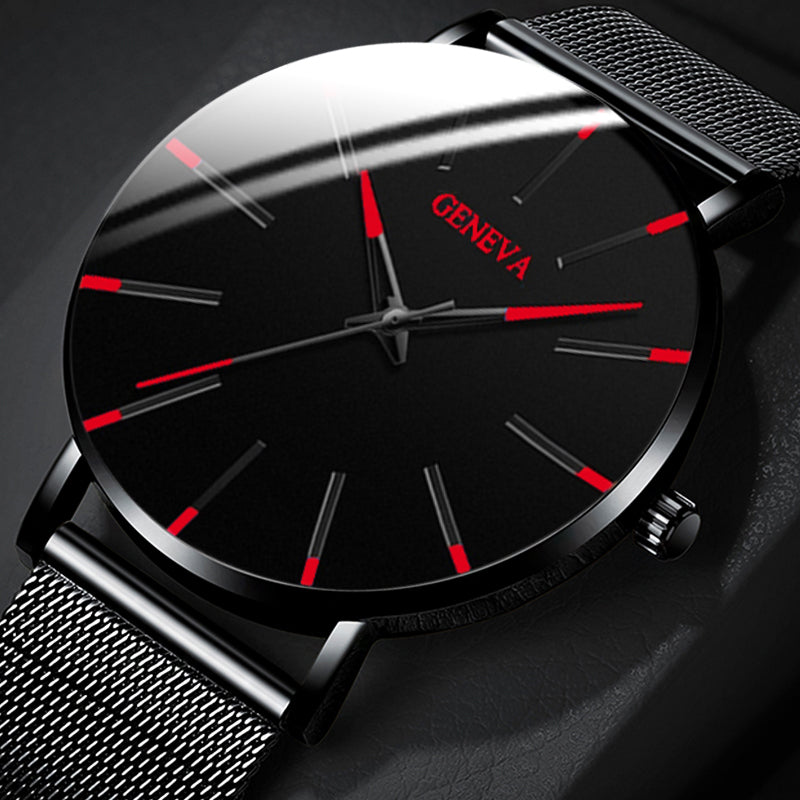 Geneva Minimalist Watch Men Ultra Thin Stainless Steel