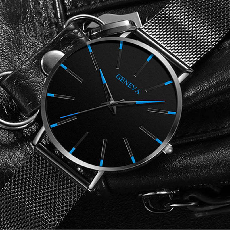 Geneva Minimalist Watch Men Ultra Thin Stainless Steel