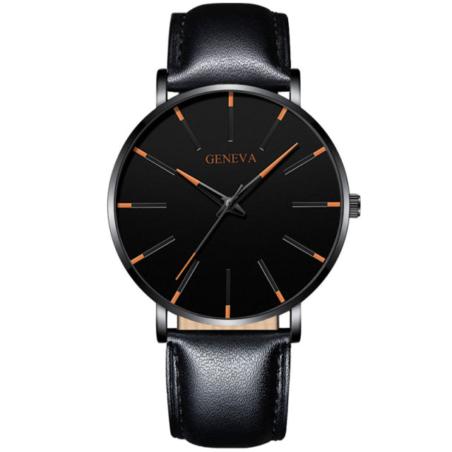 Geneva Minimalist Watch Men Ultra Thin Stainless Steel