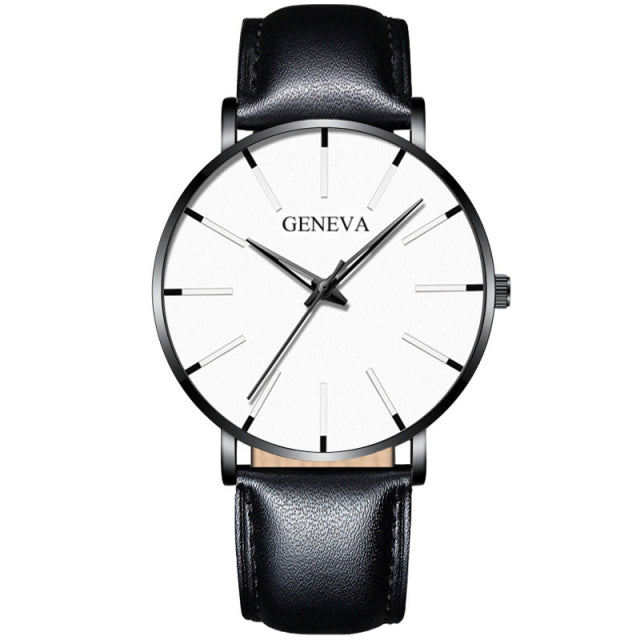 Geneva Minimalist Watch Men Ultra Thin Stainless Steel