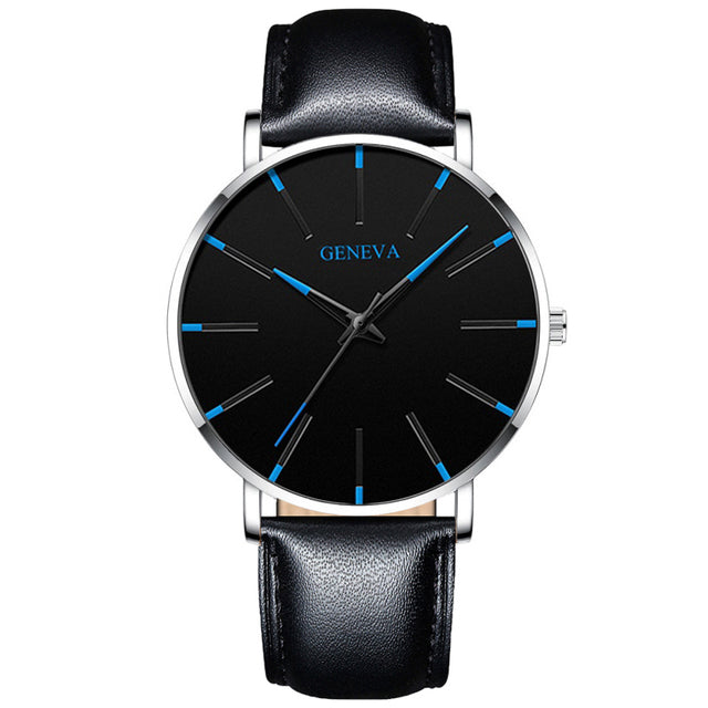 Geneva Minimalist Watch Men Ultra Thin Stainless Steel