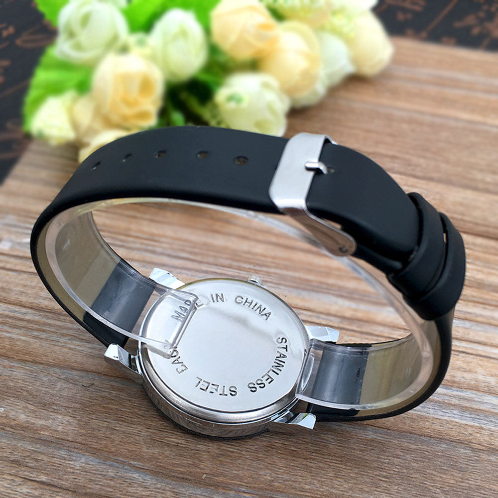 Romantic Wristwatch for Couples, Lovers, Students, Leather, Analog Dial, Quartz - Gift for HIM/HER