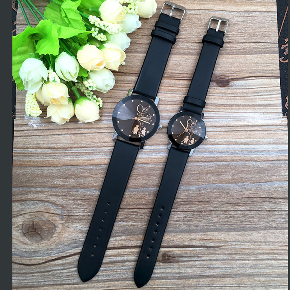 Romantic Wristwatch for Couples, Lovers, Students, Leather, Analog Dial, Quartz - Gift for HIM/HER